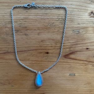 Andrea Candela Tear Drop Pendant Necklace